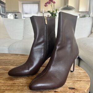 Heeled Leather Ankle Boots
